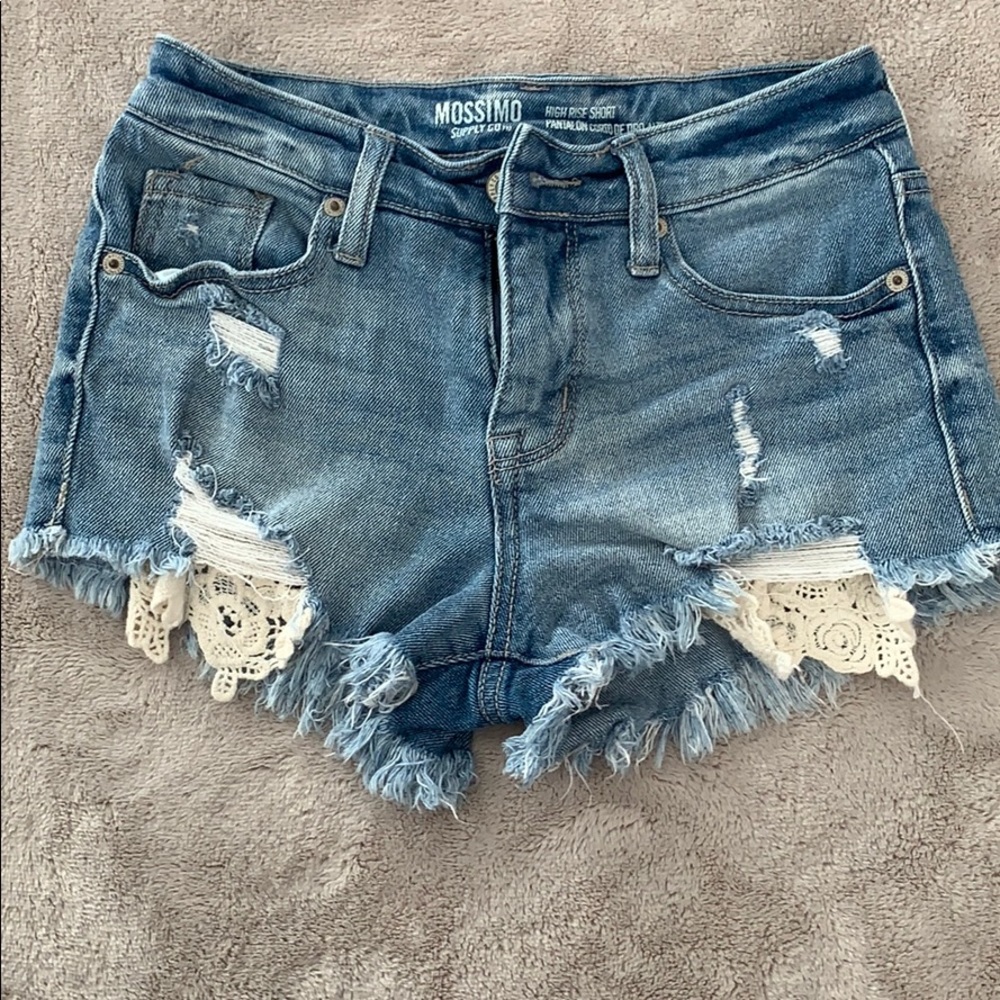 High rise jean shorts